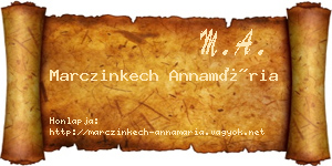 Marczinkech Annamária névjegykártya